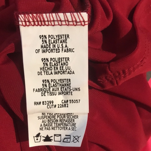 Red slinky bedazzled midi dress 1X nwt - Picture 5 of 5